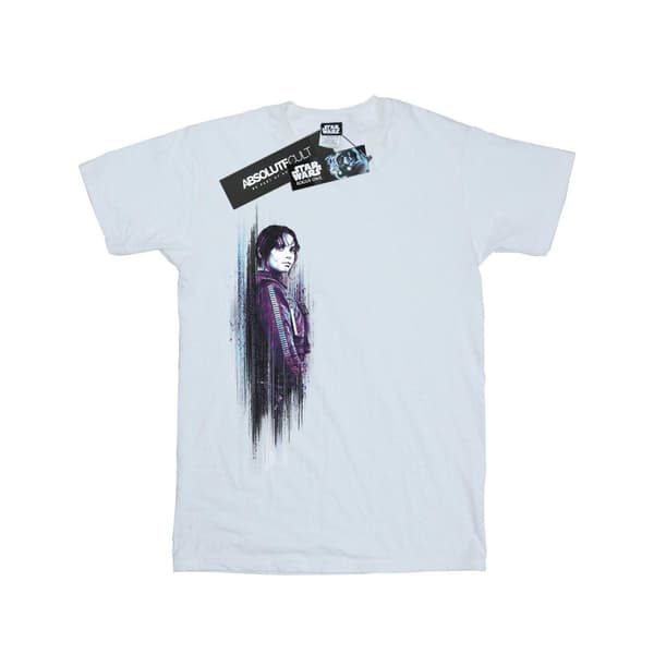 Star Wars Rogue One Jyn T-shirt i borstad bomull för flickor White 9-11 Years