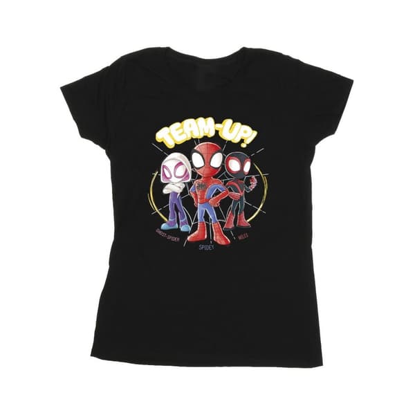 Marvel Dam/Tjej - Spidey And His Amazing Friends - T-shirt i bomull med skiss