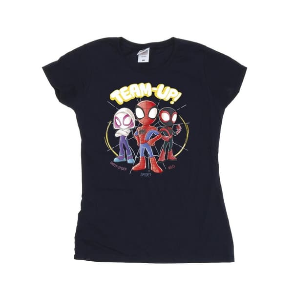 Marvel Dam/Tjej - Spidey And His Amazing Friends - T-shirt i bomull med skiss