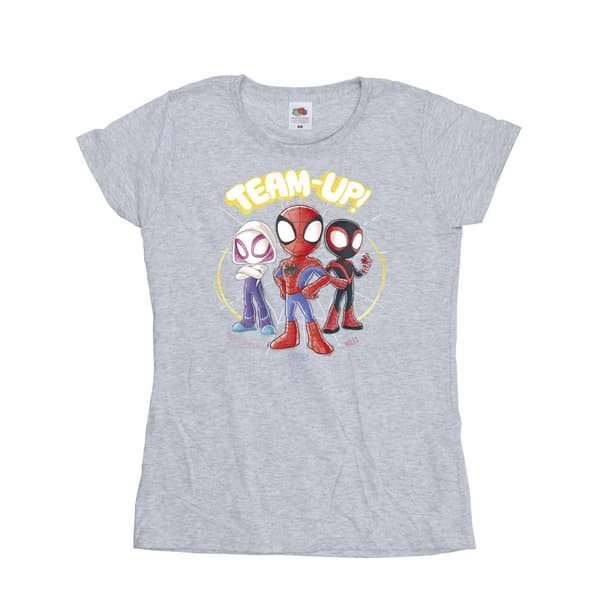 Marvel Dam/Tjej - Spidey And His Amazing Friends - T-shirt i bomull med skiss