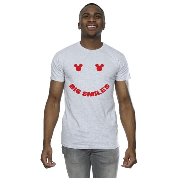 Disney Mens Mickey Mouse Big Smile T-Shirt