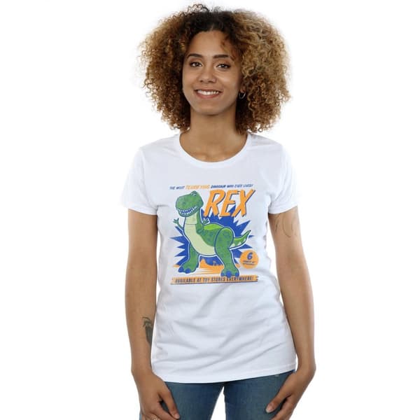 Disney Womens/Ladies Toy Story 4 Rex Terrifying Dinosaur Cotton T-Shirt