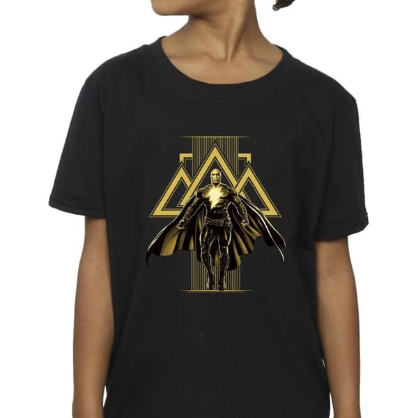 DC Comics Girls Black Adam Rising Golden Symbols Cotton T-Shirt