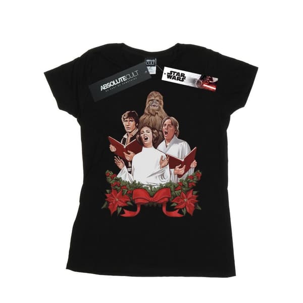 Star Wars T-shirt i bomull med julsånger för kvinnor/damer
