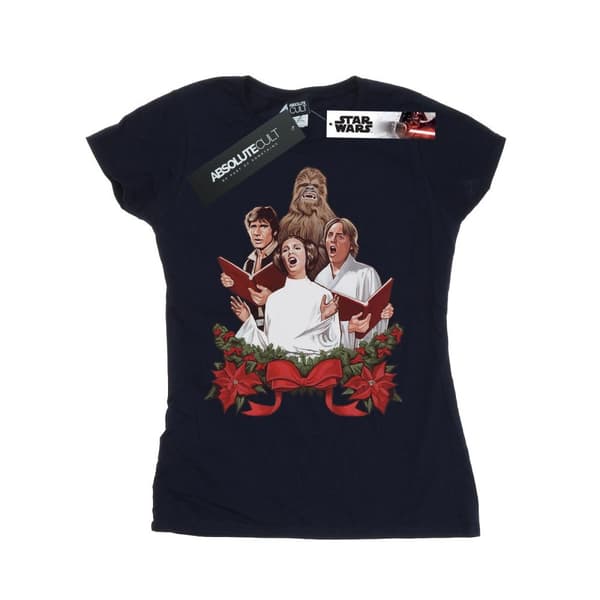 Star Wars T-shirt i bomull med julsånger för kvinnor/damer