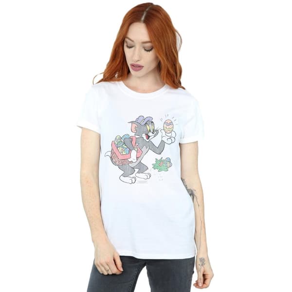 Tom And Jerry Pojkvänströja i bomull med äggjakt - dam/dam