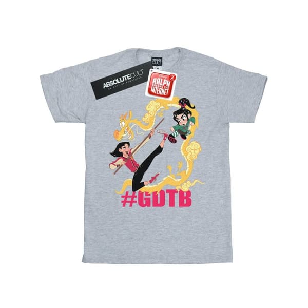 Disney Wreck It Ralph - Mulan och Vanellope - Boyfriend-t-shirt i bomull för damer/damer
