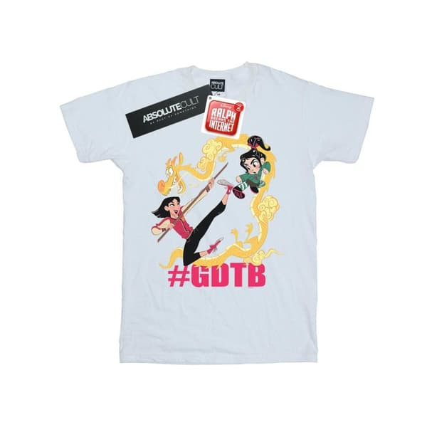 Disney Wreck It Ralph - Mulan och Vanellope - Boyfriend-t-shirt i bomull för damer/damer