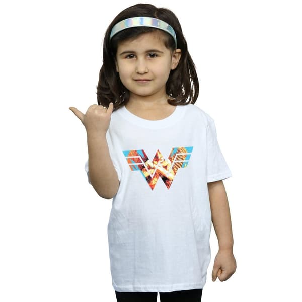DC Comics Wonder Woman 84 Symbol Korsade Armar T-shirt i bomull för flickor