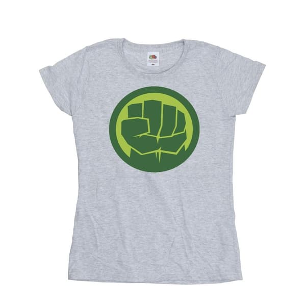 Marvel Dam/Hulk - T-shirt i bomull med logotyp på bröstet