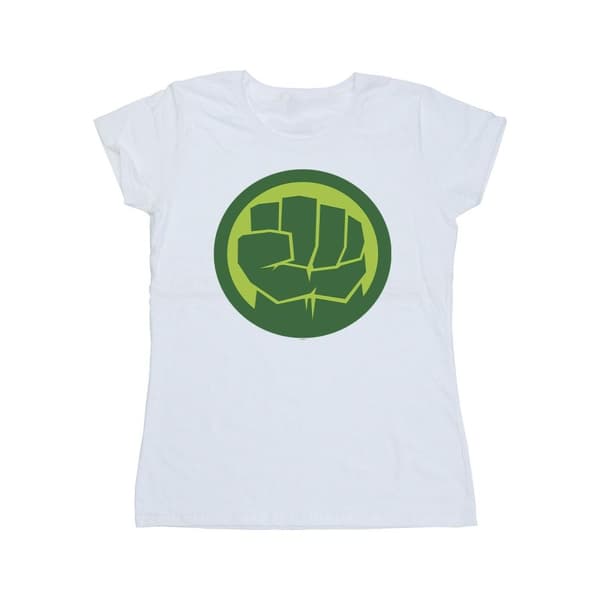 Marvel Dam/Hulk - T-shirt i bomull med logotyp på bröstet