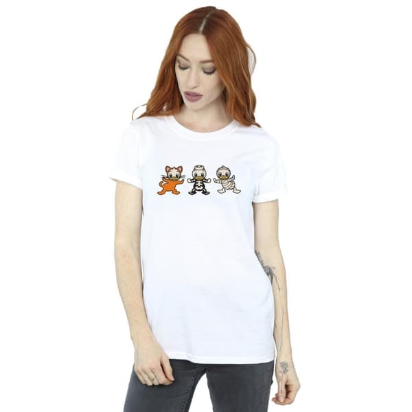 Disney Dam/kvinnor Duck Tales Halloweenkostymer Bomull Boyfriend T-shirt