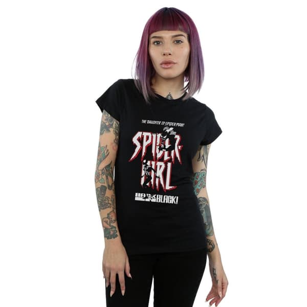 Marvel Dam/Tjej Spider-Girl Back In Black - T-shirt i bomull
