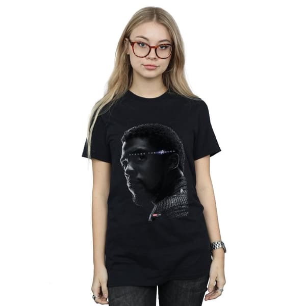 Marvel Womens/Ladies Avengers Endgame Avenge The Fallen Black Panther Cotton Boyfriend T-Shirt