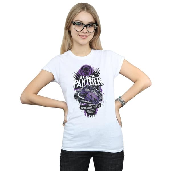 Marvel Womens/Ladies Black Panther Talon Fighter Badge Cotton T-Shirt