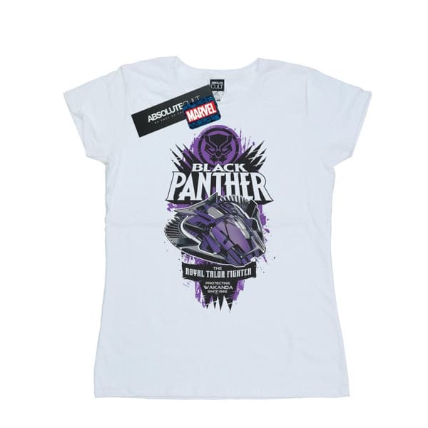 Marvel Womens/Ladies Black Panther Talon Fighter Badge Cotton T-Shirt