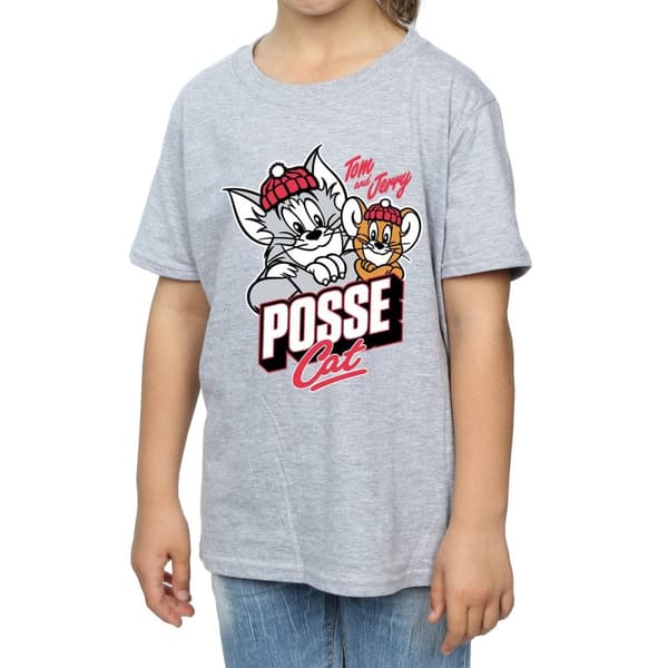 Tom And Jerry Girls Posse Cat Cotton T-Shirt