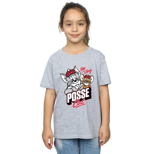 Tom And Jerry Girls Posse Cat Cotton T-Shirt