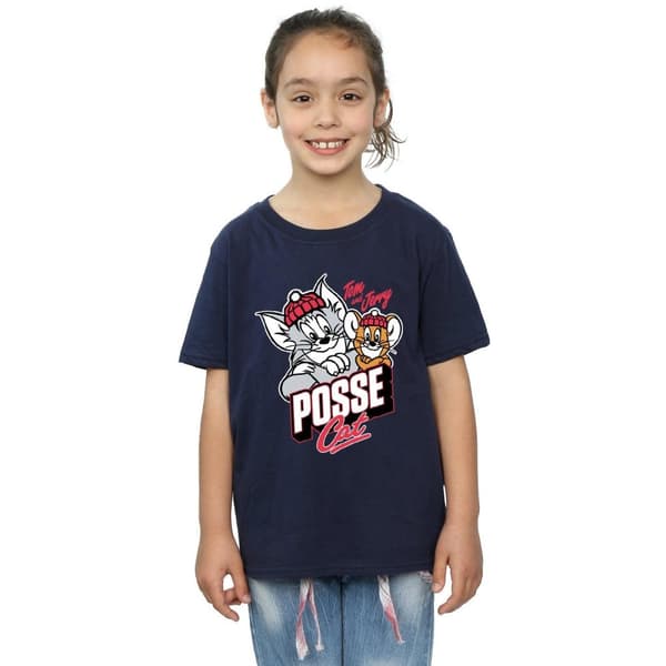 Tom And Jerry Girls Posse Cat Cotton T-Shirt