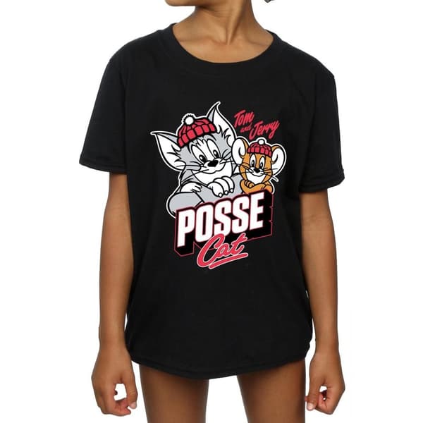 Tom And Jerry Girls Posse Cat Cotton T-Shirt