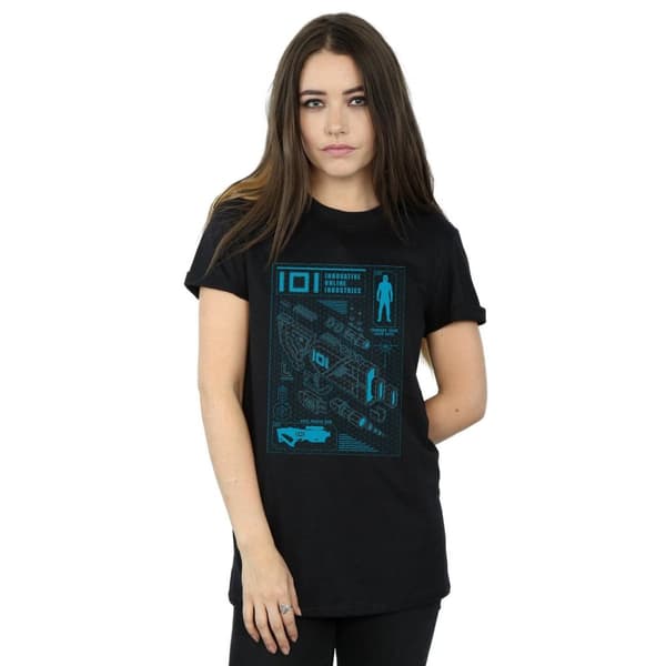 Ready Player One IOI Laser Rifle Blueprint - Boyfriend-t-shirt i bomull för kvinnor/damer