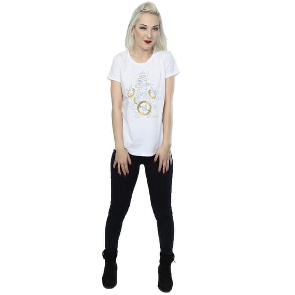 Star Wars Womens/Ladies The Last Jedi BB-8 Deconstructed Cotton T-Shirt