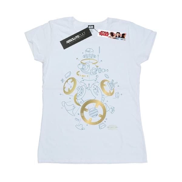 Star Wars Womens/Ladies The Last Jedi BB-8 Deconstructed Cotton T-Shirt
