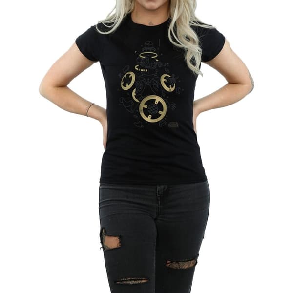 Star Wars Womens/Ladies The Last Jedi BB-8 Deconstructed Cotton T-Shirt