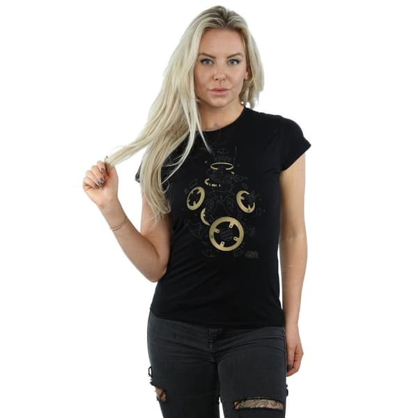 Star Wars Womens/Ladies The Last Jedi BB-8 Deconstructed Cotton T-Shirt