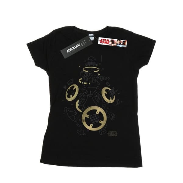 Star Wars Womens/Ladies The Last Jedi BB-8 Deconstructed Cotton T-Shirt