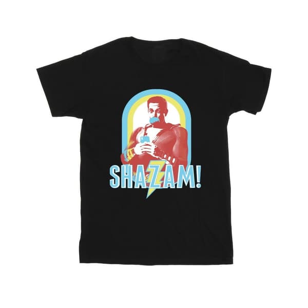 DC Comics Shazam Buble Gum Frame T-shirt i bomull för flickor Black 3-4 Years