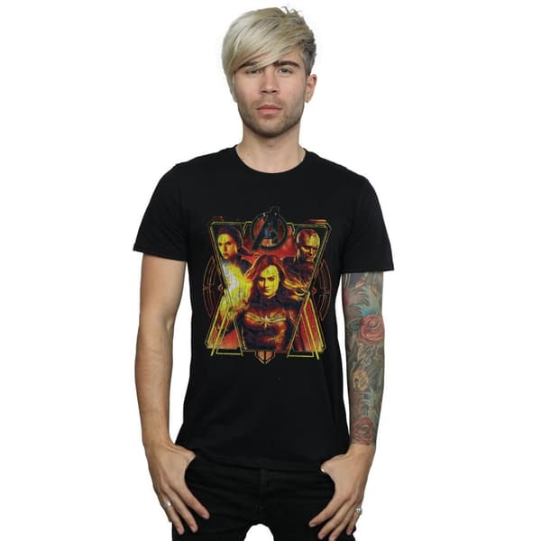 Marvel Mens Avengers Endgame Distressed Sunburst T-Shirt