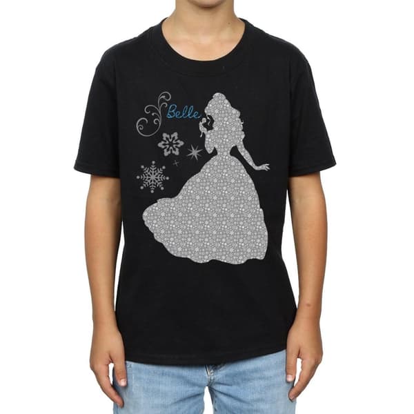 Disney Princess Belle Christmas Silhouette T-shirt för pojkar