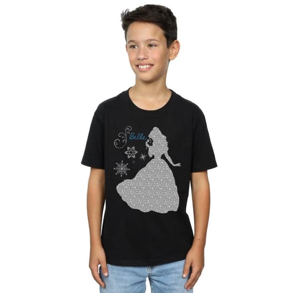 Disney Princess Belle Christmas Silhouette T-shirt för pojkar