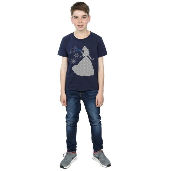 Disney Princess Belle Christmas Silhouette T-shirt för pojkar