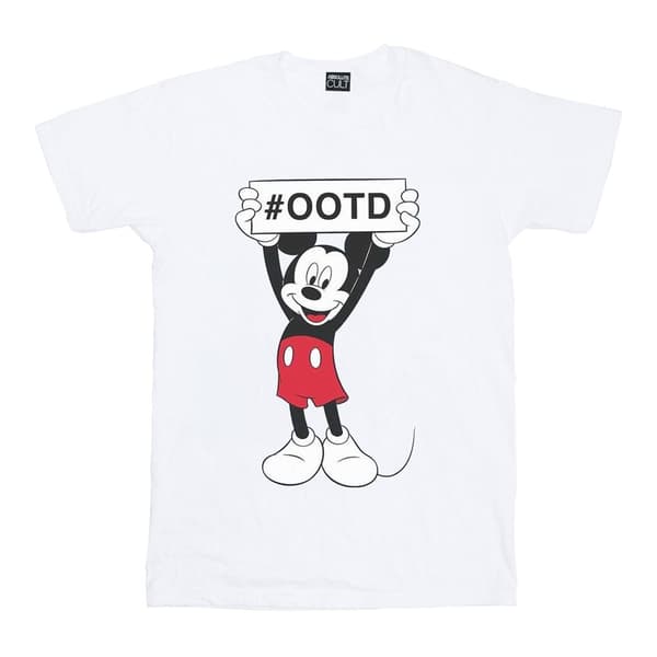 Disney Dam/Tjej Musse PiggOutfit Of The Day Boyfriend T-shirt i bomull White M