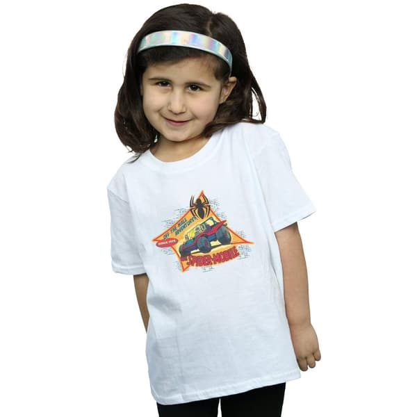 Marvel Girls Spider-Man The Spider Mobile Cotton T-Shirt