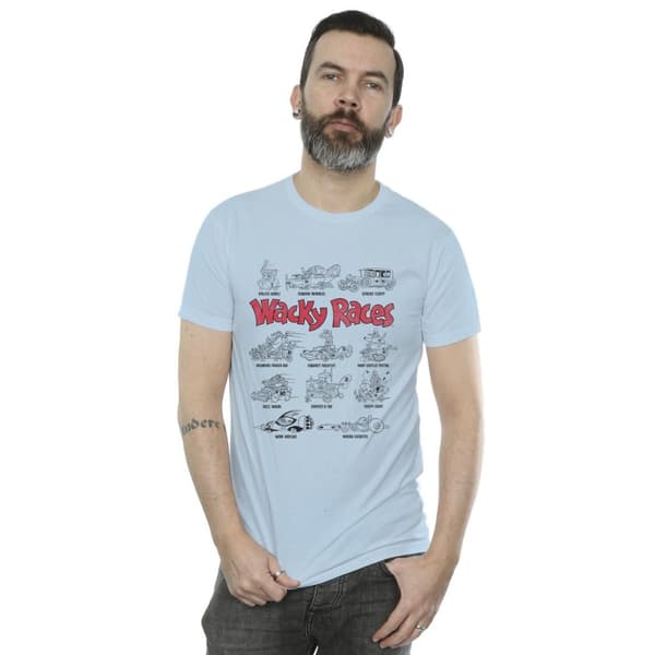 Wacky Races Mens Car Lineup T-Shirt