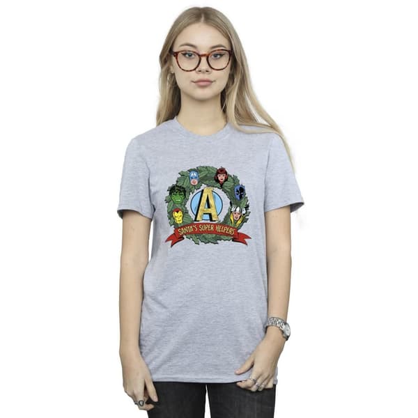 Marvel Dam / Dam Santa´s Super Helpers Bomull Boyfriend T-shirt