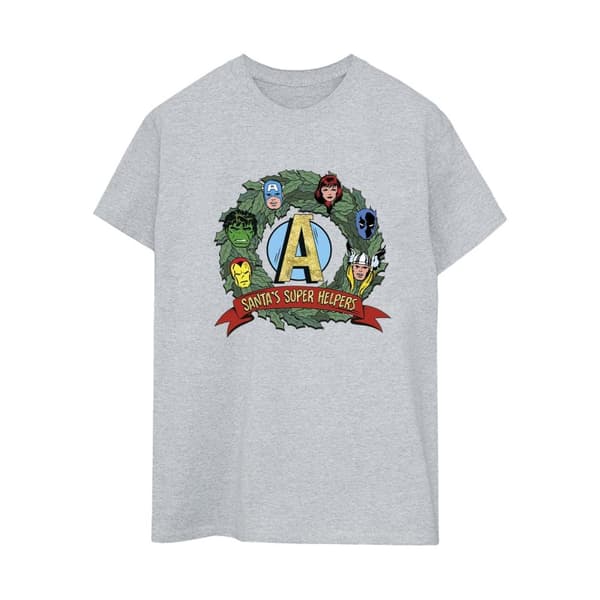 Marvel Dam / Dam Santa´s Super Helpers Bomull Boyfriend T-shirt