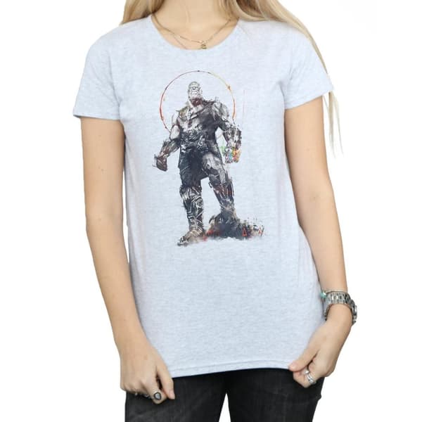 Marvel Womens/Ladies Avengers Infinity War Thanos Sketch Cotton T-Shirt