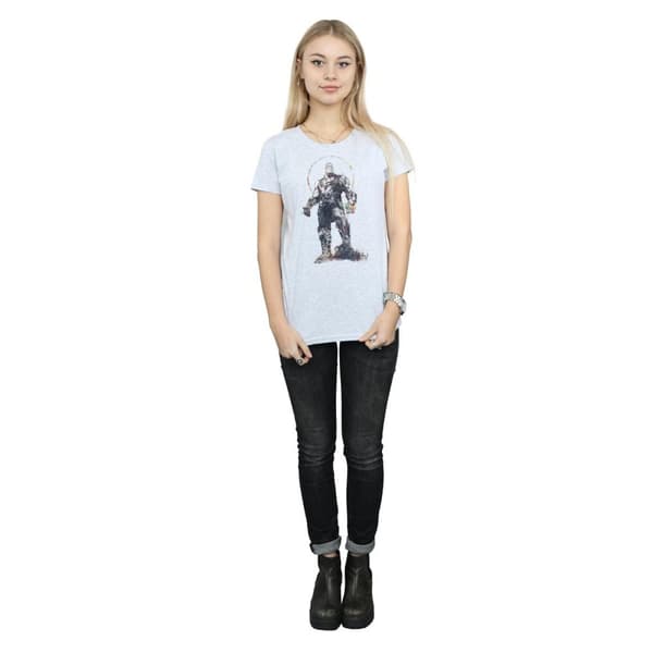 Marvel Womens/Ladies Avengers Infinity War Thanos Sketch Cotton T-Shirt