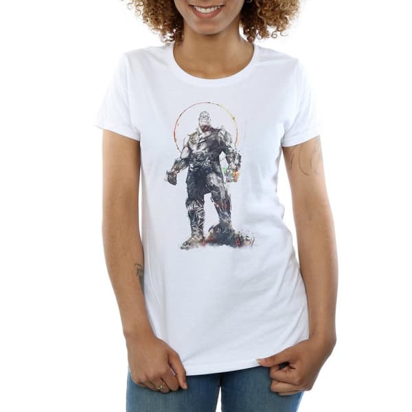 Marvel Womens/Ladies Avengers Infinity War Thanos Sketch Cotton T-Shirt
