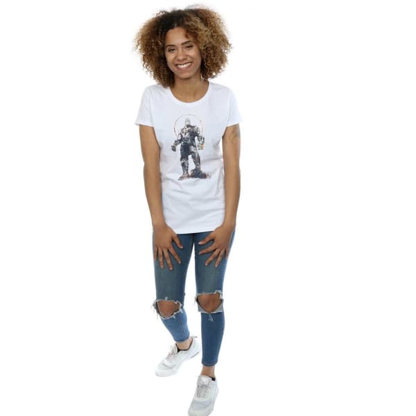 Marvel Womens/Ladies Avengers Infinity War Thanos Sketch Cotton T-Shirt