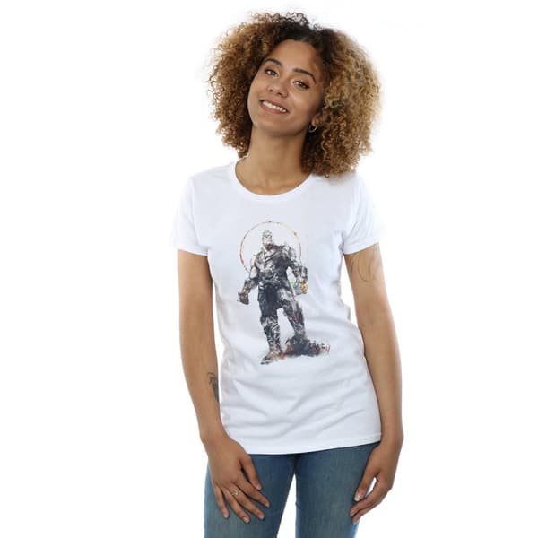Marvel Womens/Ladies Avengers Infinity War Thanos Sketch Cotton T-Shirt