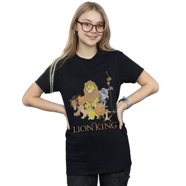 Disney Womens/Ladies The Lion King Group Cotton Boyfriend T-Shirt