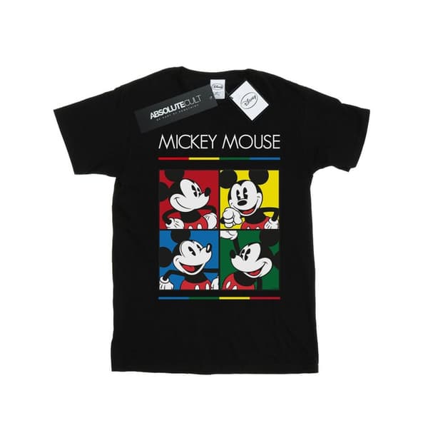 Disney Musse Pigg T-shirt i bomull med fyrkantig färg för flickor Black 9-11 Years