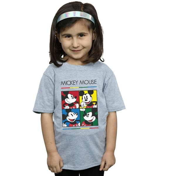 Disney Musse Pigg T-shirt i bomull med fyrkantig färg för flickor