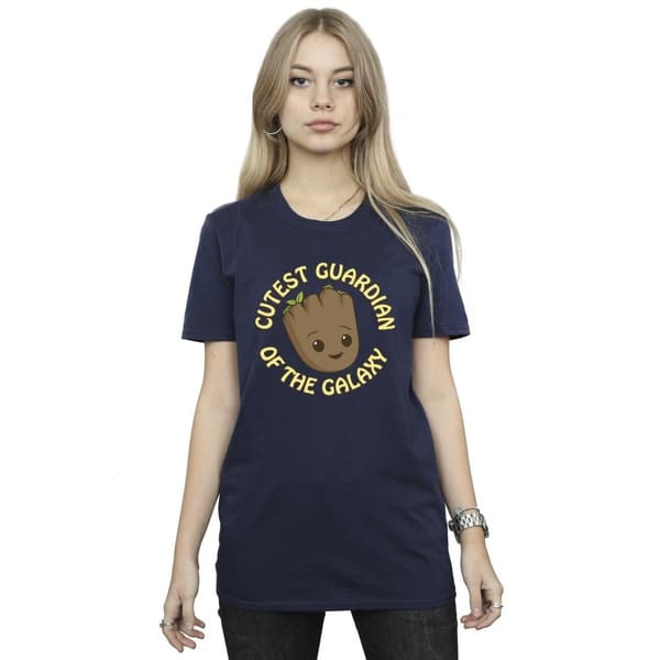 Marvel Womens/Ladies I Am Groot Cutest Guardian Cotton Boyfriend T-Shirt