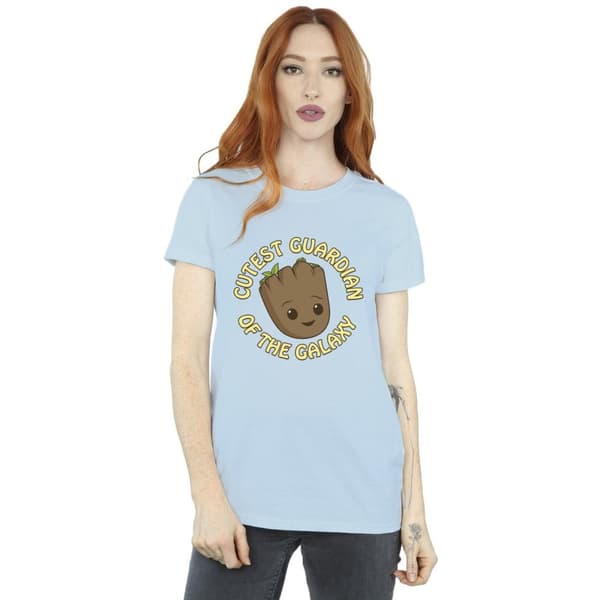 Marvel Womens/Ladies I Am Groot Cutest Guardian Cotton Boyfriend T-Shirt